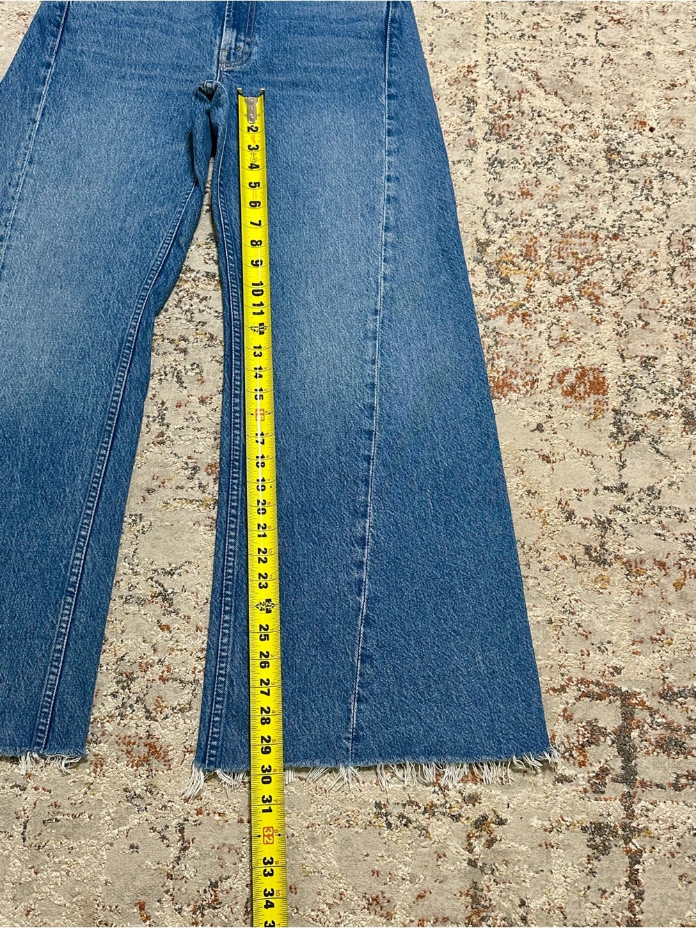 MOTHER The Lemon Twist Sneak High Waist Wide Leg Jeans size 28 - Picture 6 of 14